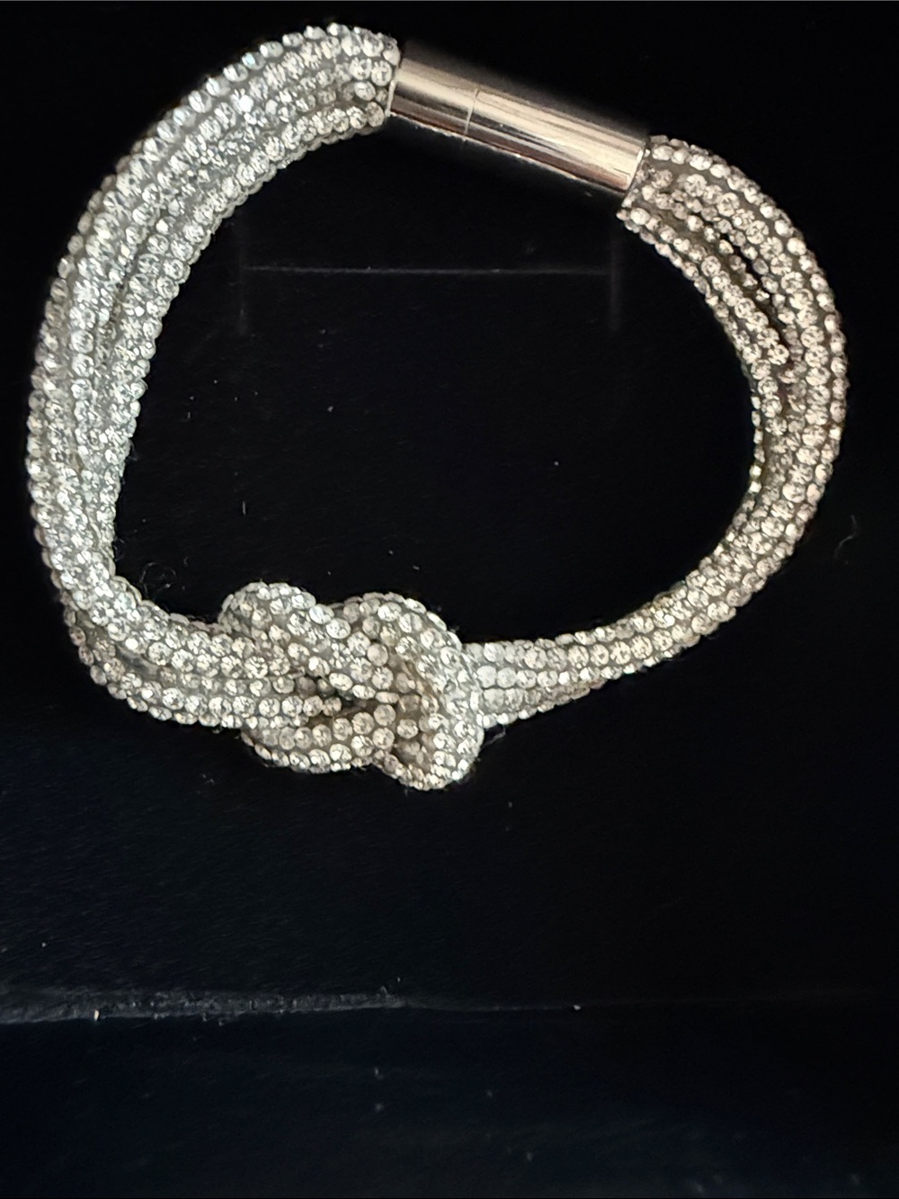 Rocknot Silver Knot Beaded Bracelet - Silver